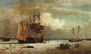 Fitz Hugh Lane Ships Stuck in Ice off Ten Pound Island, Gloucester China oil painting reproduction